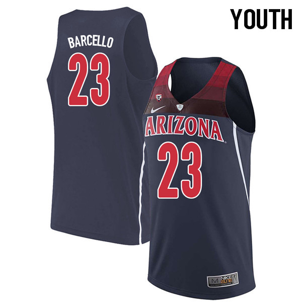 2018 Youth #23 Alex Barcello Arizona Wildcats College Basketball Jerseys Sale-Navy
